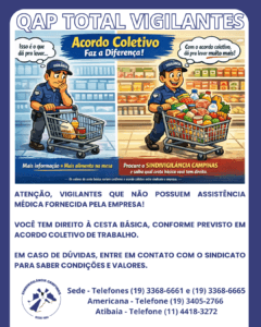 ATENÇÃO, VIGILANTES QUE NÃO POSSUEM ASSISTÊNCIA MÉDICA FORNECIDA PELA EMPRESA!