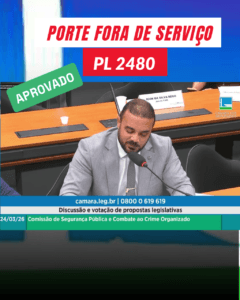 VITÓRIA: DIREITO AO PORTE DE ARMA FORA DE SERVIÇO CONTINUA AVANÇANDO. APROVADO DA COMISSÃO DE COMBATE AO CRIME ORGANIZADO