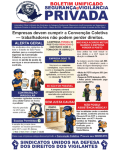 BOLETIM UNIFICADO – SEGURANÇA E VIGILÂNCIA PRIVADA